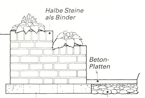 Gemauertes Pflanzbecken eine reizvolle Alternative