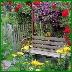 Ruheplatz im Garten, lauschig und gemütlich